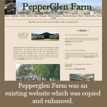 Portfolio WebFamily PDM - Pepperglen Farm